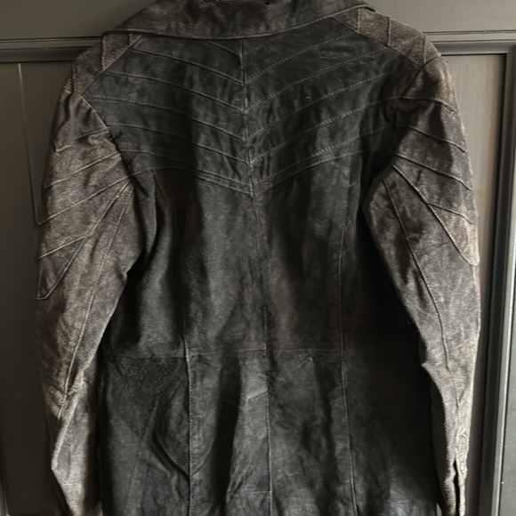 Marcelle Renée Leather Jacket/Blazer Size S  Black/Charcoal Color Western Style - Picture 10 of 10